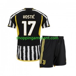 Maillot de Foot Juventus Filip Kostic 17 Enfant Domicile 2023-2024 Manche Courte