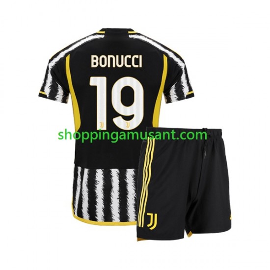 Maillot de Foot Juventus Leonardo Bonucci 19 Enfant Domicile 2023-2024 Manche Courte