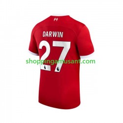 Maillot de Foot Liverpool Darwin Nunez 27 Homme Domicile 2023-2024 Manche Courte