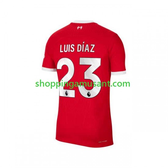 Maillot de Foot Liverpool Luis Diaz 23 Homme Domicile 2023-2024 Manche Courte