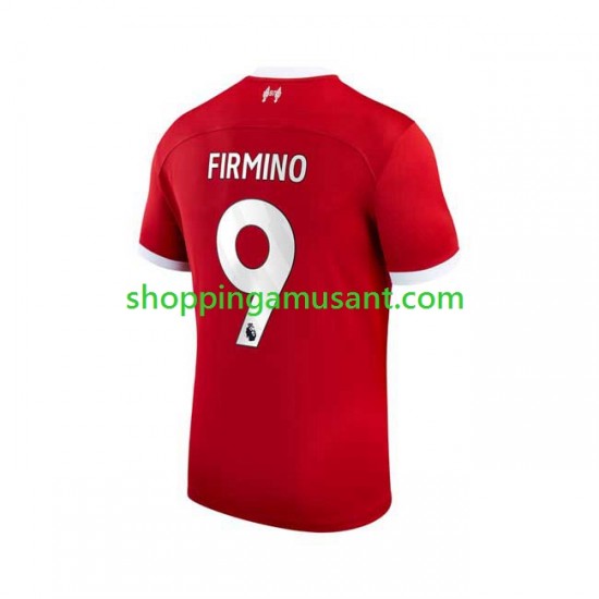 Maillot de Foot Liverpool Roberto Firmino 9 Homme Domicile 2023-2024 Manche Courte