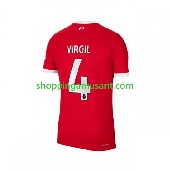 Maillot de Foot Liverpool Virgil van Dijk 4 Homme Domicile 2023-2024 Manche Courte