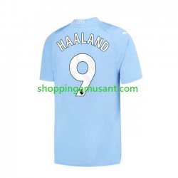 Maillot de Foot Manchester City Haaland 9 Homme Domicile 2023-2024 Manche Courte