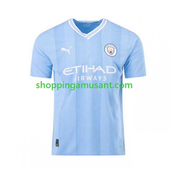 Maillot de Foot Manchester City Homme Domicile 2023-2024 Manche Courte