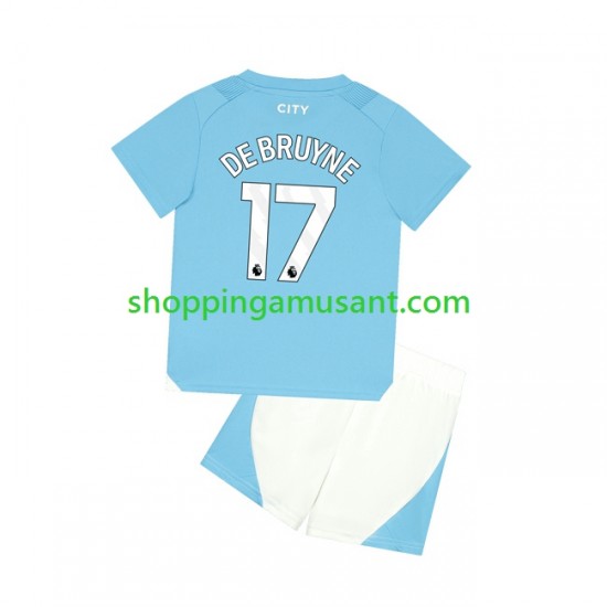 Maillot de Foot Manchester City Kevin De Bruyne 17 Enfant Domicile 2023-2024 Manche Courte