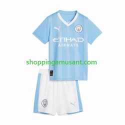 Maillot de Foot Manchester City Enfant Domicile 2023-2024 Manche Courte