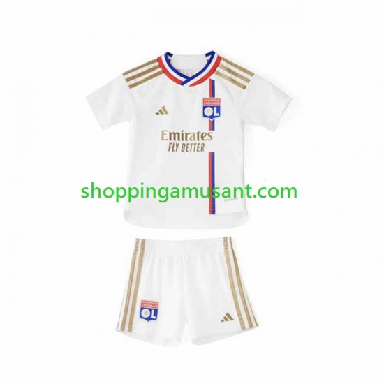 Maillot de Foot Olympique Lyonnais Enfant Domicile 2023-2024 Manche Courte