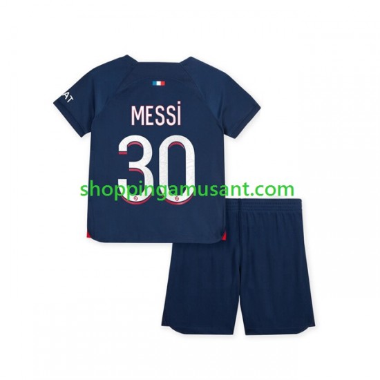 Maillot de Foot Paris Saint-Germain Lionel Messi 30 Enfant Domicile 2023-2024 Manche Courte