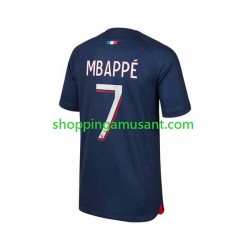Maillot de Foot Paris Saint-Germain Mbappé 7 Homme Domicile 2023-2024 Manche Courte