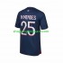 Maillot de Foot Paris Saint-Germain N.Mendes 25 Homme Domicile 2023-2024 Manche Courte