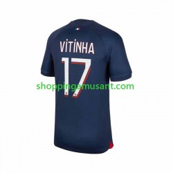 Maillot de Foot Paris Saint-Germain Vitinha 17 Homme Domicile 2023-2024 Manche Courte