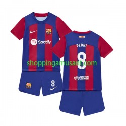 Maillot de Foot FC Barcelone Pedri 8 Enfant Domicile 2023-2024 Manche Courte