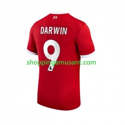 Maillot de Foot Liverpool Darwin Nunez 9 Homme Domicile 2023-2024 Manche Courte