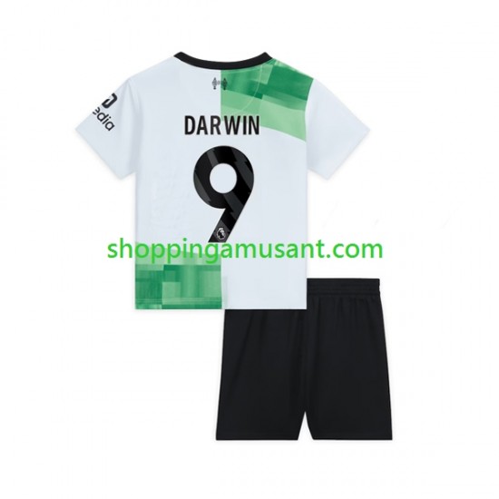 Maillot de Foot Liverpool Darwin Nunez 9 Enfant Extérieur 2023-2024 Manche Courte