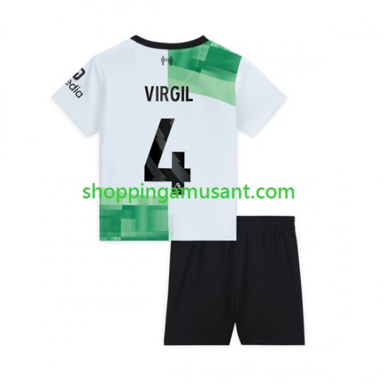 Maillot de Foot Liverpool Virgil van Dijk 4 Enfant Extérieur 2023-2024 Manche Courte