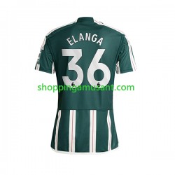 Maillot de Foot Manchester United Anthony Elanga 36 Homme Extérieur 2023-2024 Manche Courte