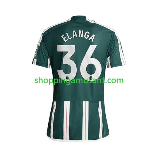 Maillot de Foot Manchester United Anthony Elanga 36 Homme Extérieur 2023-2024 Manche Courte