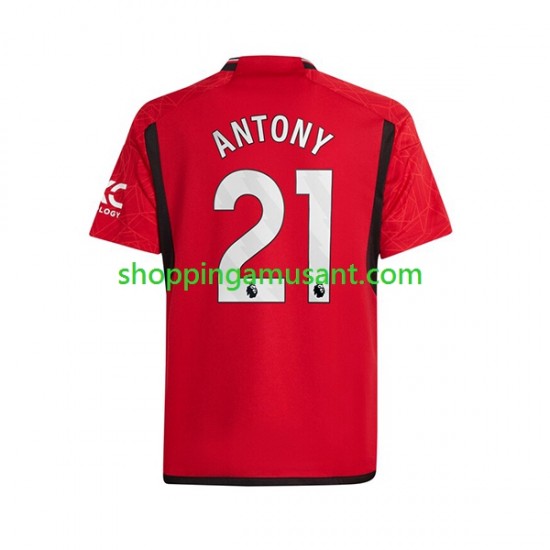 Maillot de Foot Manchester United Antony Matheus 21 Homme Domicile 2023-2024 Manche Courte