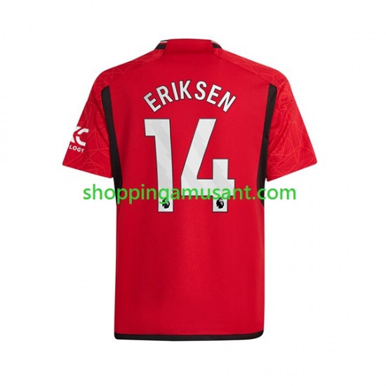 Maillot de Foot Manchester United Eriksen 14 Homme Domicile 2023-2024 Manche Courte