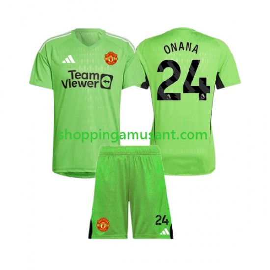 Maillot de Foot Manchester United Andre Onana 24 Gardien Enfant Domicile 2023-2024 Manche Courte