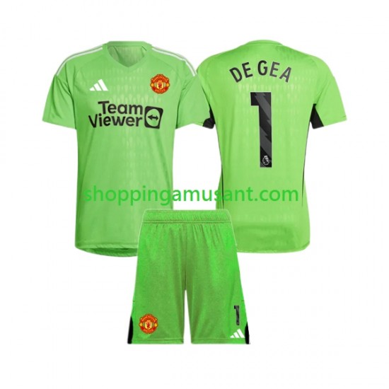 Maillot de Foot Manchester United De Gea 1 Gardien Enfant Domicile 2023-2024 Manche Courte