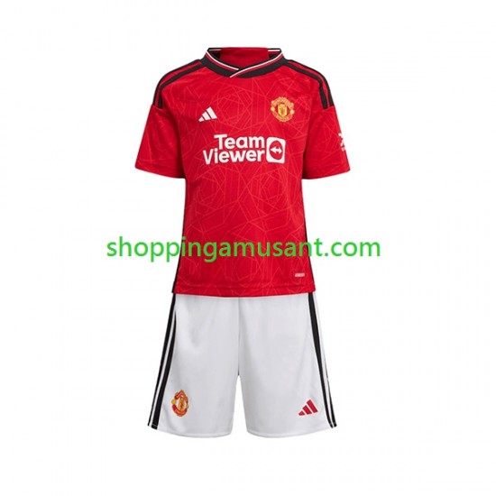 Maillot de Foot Manchester United Enfant Domicile 2023-2024 Manche Courte