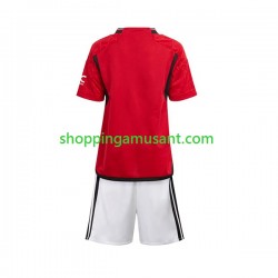 Maillot de Foot Manchester United Enfant Domicile 2023-2024 Manche Courte