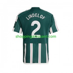 Maillot de Foot Manchester United Lindelof 2 Homme Extérieur 2023-2024 Manche Courte