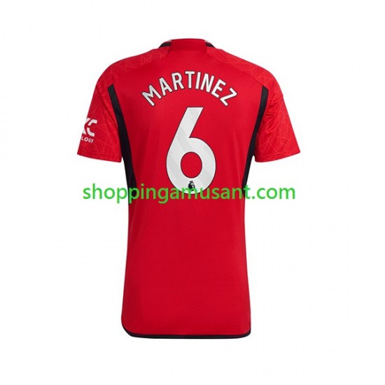 Maillot de Foot Manchester United Lisandro Martinez 6 Homme Domicile 2023-2024 Manche Courte
