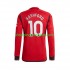 Maillot de Foot Manchester United Marcus Rashford 10 Homme Domicile 2023-2024 Manche Longue