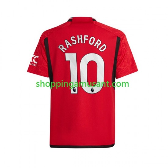 Maillot de Foot Manchester United Marcus Rashford 10 Homme Domicile 2023-2024 Manche Courte