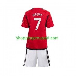 Maillot de Foot Manchester United Mount 7 Enfant Domicile 2023-2024 Manche Courte