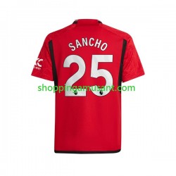 Maillot de Foot Manchester United Sancho 25 Homme Domicile 2023-2024 Manche Courte