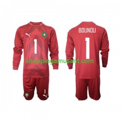 Maillot de Foot Maroc Yassine Bounou 1 Gardien Enfant Domicile 2022 Manche Longue