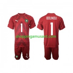 Maillot de Foot Maroc Yassine Bounou 1 Gardien Enfant Domicile 2022 Manche Courte