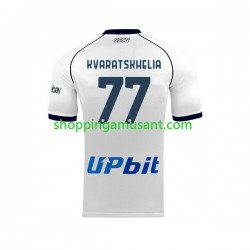 Maillot de Foot Naples Khvicha Kvaratskhelia 77 Homme Extérieur 2023-2024 Manche Courte