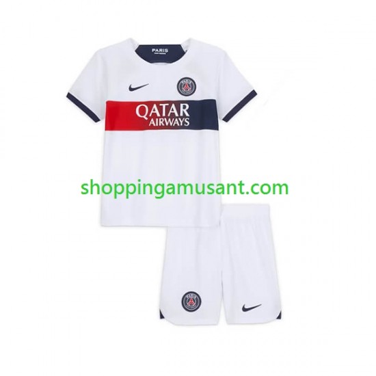 Maillot de Foot Paris Saint-Germain Enfant Extérieur 2023-2024 Manche Courte