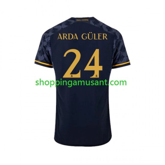 Maillot de Foot Real Madrid Arda Guler 24 Homme Extérieur 2023-2024 Manche Courte