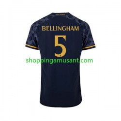 Maillot de Foot Real Madrid Jude Bellingham 5 Homme Extérieur 2023-2024 Manche Courte