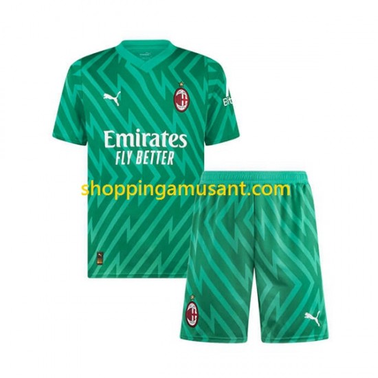 Maillot de Foot AC Milan Gardien Enfant Domicile 2023-2024 Manche Courte