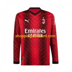 Maillot de Foot AC Milan Homme Domicile 2023-2024 Manche Longue