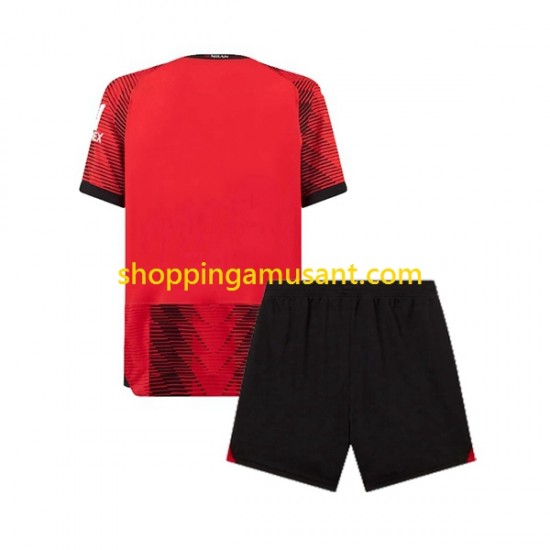 Maillot de Foot AC Milan Enfant Domicile 2023-2024 Manche Courte