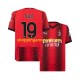 Maillot de Foot AC Milan Theo Hernandez 19 Homme Domicile 2023-2024 Manche Courte