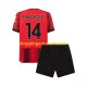 Maillot de Foot AC Milan Tiemoue Bakayoko 14 Enfant Domicile 2023-2024 Manche Courte