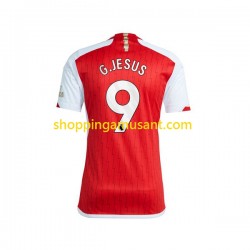 Maillot de Foot Arsenal Gabriel Jesus 9 Homme Domicile 2023-2024 Manche Courte