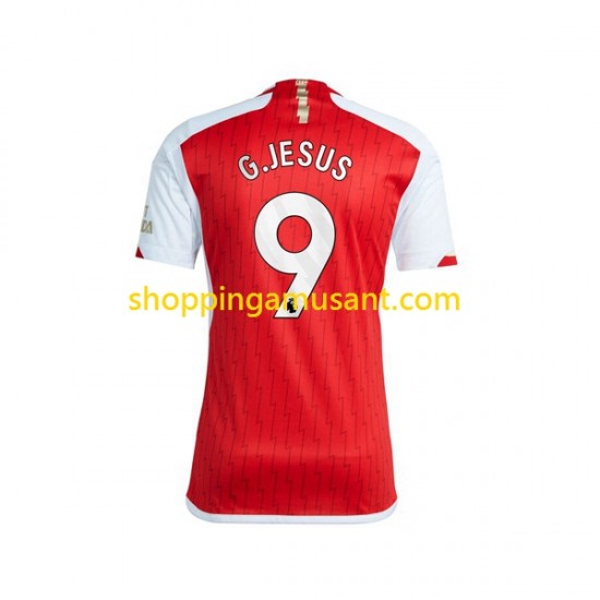 Maillot de Foot Arsenal Gabriel Jesus 9 Homme Domicile 2023-2024 Manche Courte