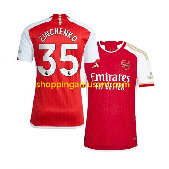 Maillot de Foot Arsenal Oleksandr Zinchenko 35 Homme Domicile 2023-2024 Manche Courte