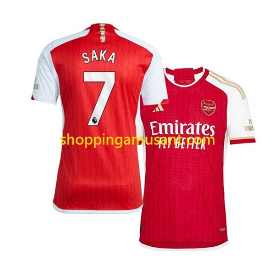 Maillot de Foot Arsenal Saka 7 Homme Domicile 2023-2024 Manche Courte