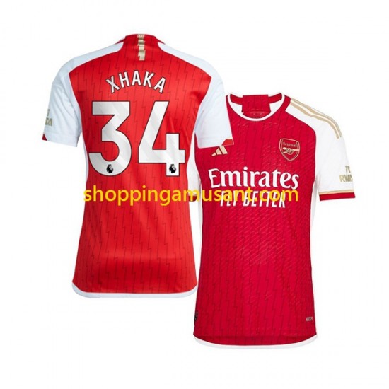 Maillot de Foot Arsenal Xhaka 34 Homme Domicile 2023-2024 Manche Courte