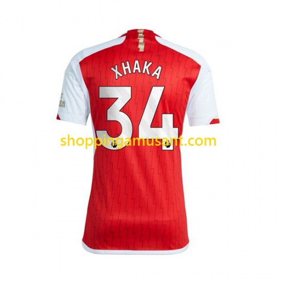 Maillot de Foot Arsenal Xhaka 34 Homme Domicile 2023-2024 Manche Courte